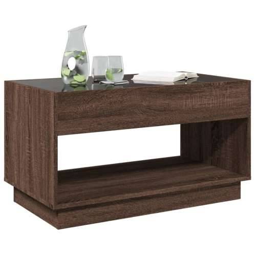 Stolić s beskonačnim LED svjetlima boja hrasta 90x50x50 cm - Smeđi hrast 1 90 cm Cijena