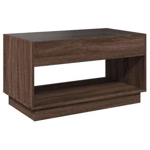 Stolić s beskonačnim LED svjetlima boja hrasta 90x50x50 cm - Smeđi hrast 1 90 cm Cijena