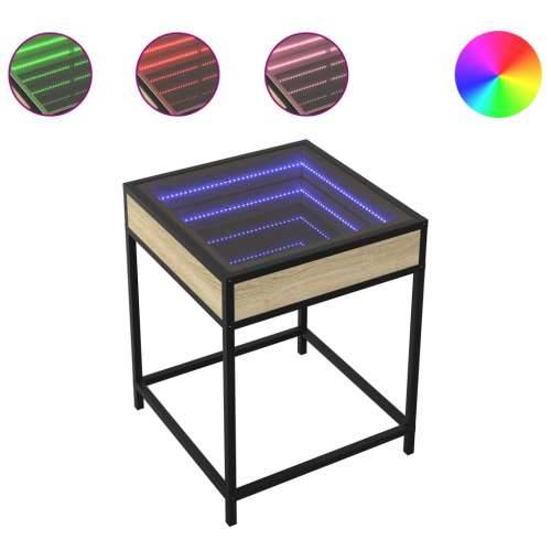 Stolić s beskonačnim LED svjetlima boja hrasta 40 x 40 x 51 cm - sonoma hrast 40 x 40 x 51 cm 1 Cijena