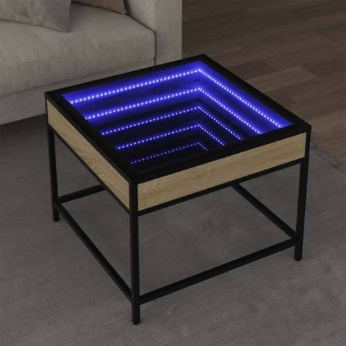 Stolić s beskonačnim LED svjetlima boja hrasta 50x50x41 cm - sonoma hrast 50 x 50 x 41 cm 1 Cijena