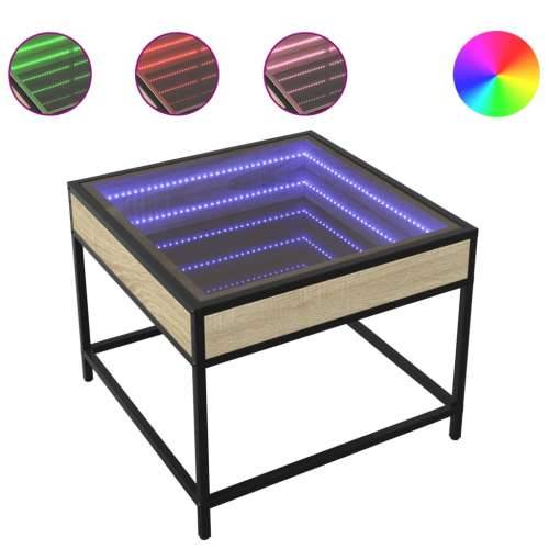 Stolić s beskonačnim LED svjetlima boja hrasta 50x50x41 cm - sonoma hrast 50 x 50 x 41 cm 1 Cijena