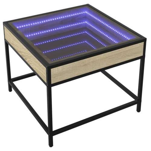 Stolić s beskonačnim LED svjetlima boja hrasta 50x50x41 cm - sonoma hrast 50 x 50 x 41 cm 1 Cijena