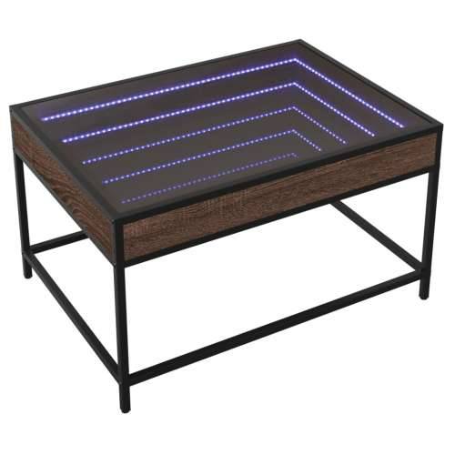 Stolić s beskonačnim LED svjetlima boja hrasta 70x50x41 cm - Smeđi hrast 70 x 50 x 41 cm 1 Cijena