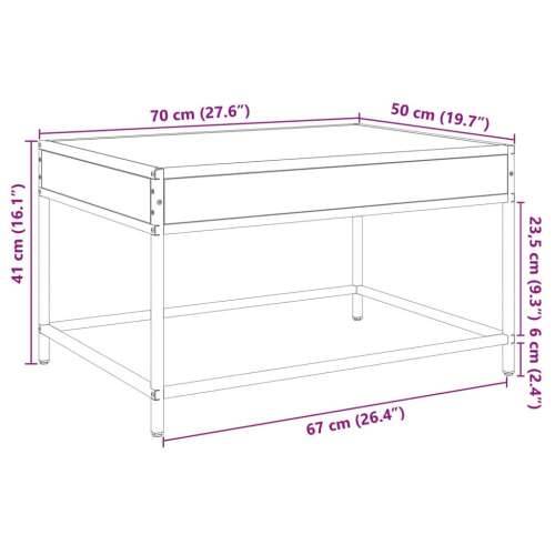 Stolić s beskonačnim LED svjetlima boja hrasta 70x50x41 cm - Smeđi hrast 70 x 50 x 41 cm 1 Cijena