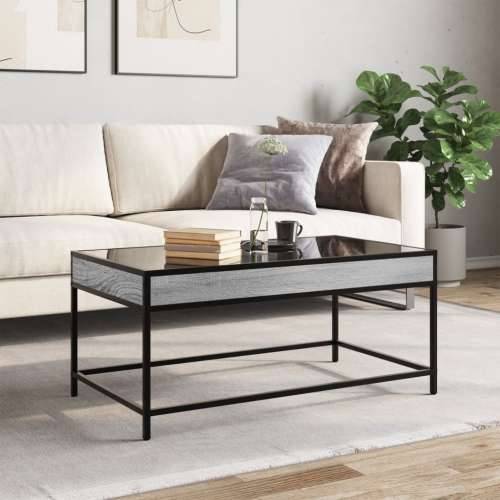 Stolić s beskonačnim LED svjetlima boja hrasta 90x50x41 cm - Sivi hrast sonoma 90 x 50 x 41 cm 1 Cijena