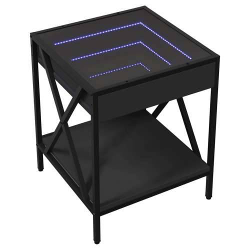 Stolić za kavu s beskonačnim LED svjetlima crni 40x40x49 cm - Crna 40 x 40 x 49 cm 1 Cijena