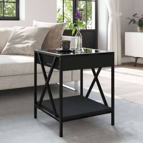 Stolić za kavu s beskonačnim LED svjetlima crni 40x40x49 cm - Crna 40 x 40 x 49 cm 1 Cijena