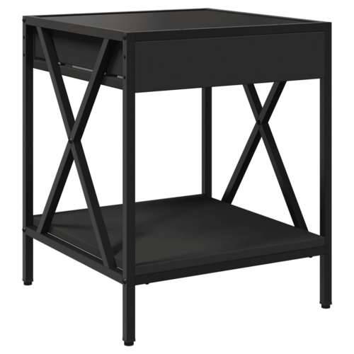Stolić za kavu s beskonačnim LED svjetlima crni 40x40x49 cm - Crna 40 x 40 x 49 cm 1 Cijena