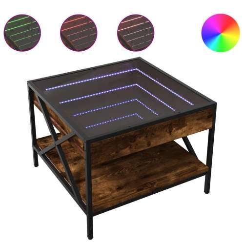 Stolić s beskonačnim LED svjetlima boja hrasta 50x50x38 cm - Dimljeni hrast 50 x 50 x 38 cm 1 Cijena