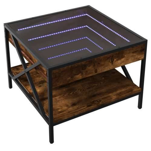 Stolić s beskonačnim LED svjetlima boja hrasta 50x50x38 cm - Dimljeni hrast 50 x 50 x 38 cm 1 Cijena