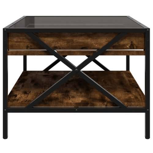 Stolić s beskonačnim LED svjetlima boja hrasta 50x50x38 cm - Dimljeni hrast 50 x 50 x 38 cm 1 Cijena
