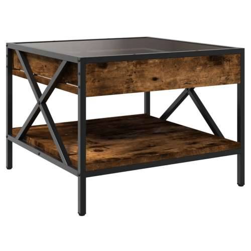 Stolić s beskonačnim LED svjetlima boja hrasta 50x50x38 cm - Dimljeni hrast 50 x 50 x 38 cm 1 Cijena