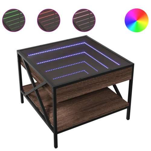 Stolić s beskonačnim LED svjetlima boja hrasta 50x50x38 cm - Smeđi hrast 50 x 50 x 38 cm 1 Cijena