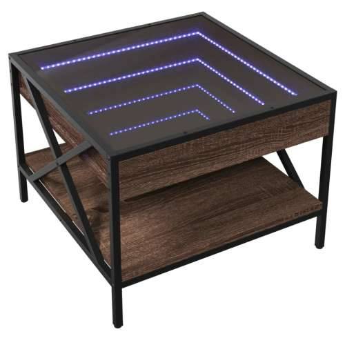 Stolić s beskonačnim LED svjetlima boja hrasta 50x50x38 cm - Smeđi hrast 50 x 50 x 38 cm 1 Cijena