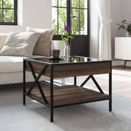 Stolić s beskonačnim LED svjetlima boja hrasta 50x50x38 cm - Smeđi hrast 50 x 50 x 38 cm 1 Cijena