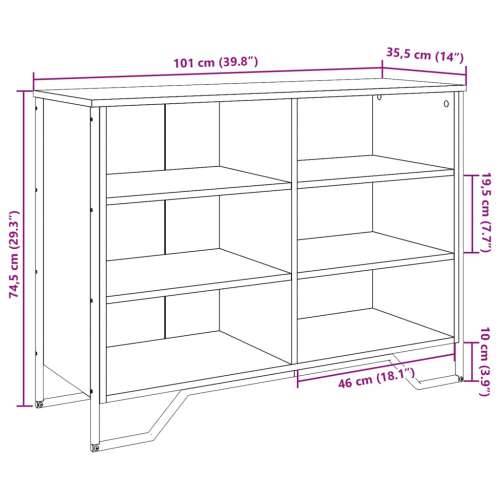 Komoda boja hrasta sonome 101x35,5x74,5 cm konstruirano drvo - sonoma hrast 1 101 cm Cijena