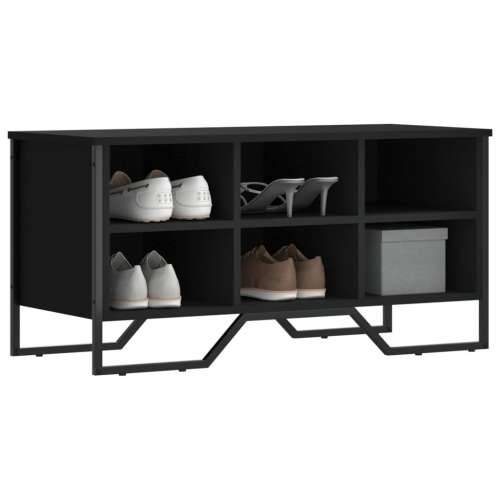 Ormarić za cipele crni 90 x 38 x 45,5 cm od konstruiranog drva - Crna 1 45.5 cm Cijena