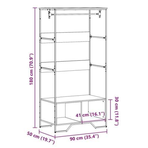 Ormar boja sivog hrasta sonome 90x50x180 cm konstruirano drvO - Sivi hrast sonoma 1 Cijena