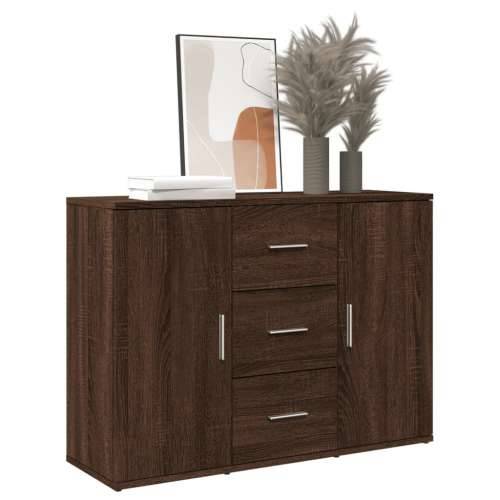 Komoda boja smeđeg hrasta 90,5 x 29,5 x 65 cm konstruirano drvo Cijena