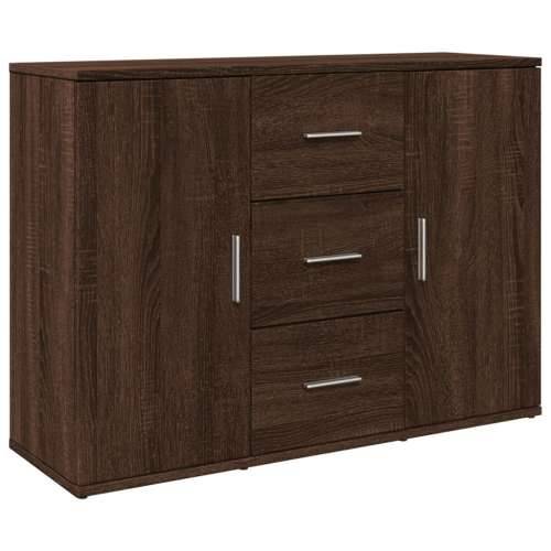 Komoda boja smeđeg hrasta 90,5 x 29,5 x 65 cm konstruirano drvo Cijena
