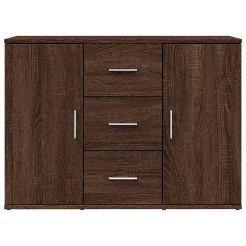 Komoda boja smeđeg hrasta 90,5 x 29,5 x 65 cm konstruirano drvo Cijena