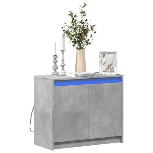 Komoda s LED siva boja betona 72x34x61 cm od konstruiranog drva - Beton siva 1 Cijena