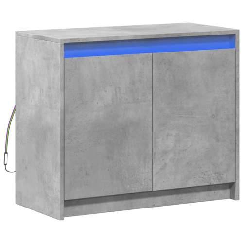 Komoda s LED siva boja betona 72x34x61 cm od konstruiranog drva - Beton siva 1 Cijena