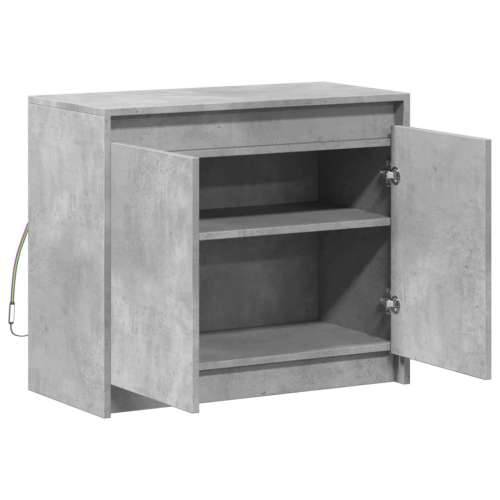 Komoda s LED siva boja betona 72x34x61 cm od konstruiranog drva - Beton siva 1 Cijena