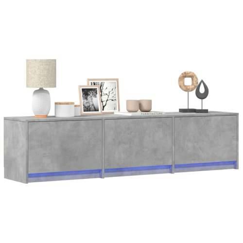 TV ormarić s LED svjetlima boja betona 165 x 34 x 40 cm drveni - Beton siva 1 165 cm Cijena