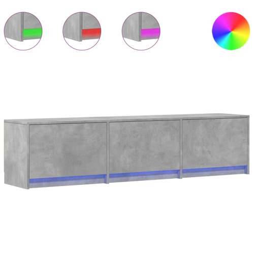 TV ormarić s LED svjetlima boja betona 165 x 34 x 40 cm drveni - Beton siva 1 165 cm Cijena