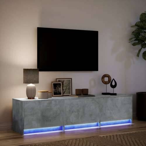 TV ormarić s LED svjetlima boja betona 165 x 34 x 40 cm drveni - Beton siva 1 165 cm Cijena