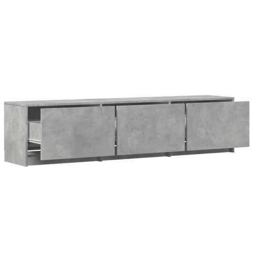 TV ormarić s LED svjetlima boja betona 165 x 34 x 40 cm drveni - Beton siva 1 165 cm Cijena