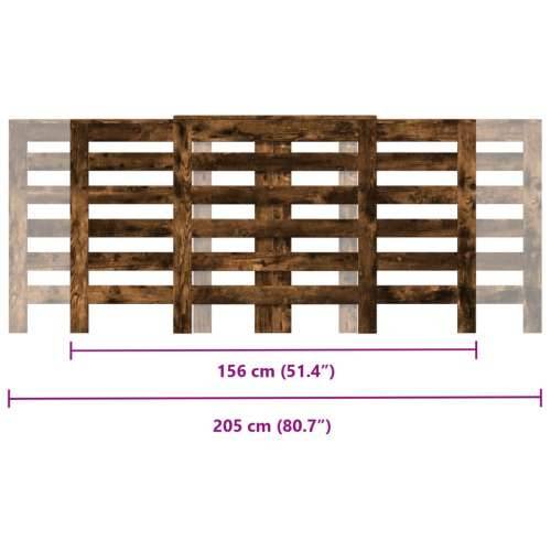 Maska za radijator - Pokrov za radijator hrasta sonome 205x21,5x83,5 cm - Dimljeni hrast 205 x 21.5 x 83.5 cm 1 vodoravne letvic Cijena