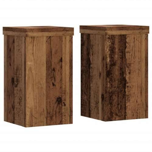 Stalci za biljke 2 kom boja staro drvo 10x10x18 cm drveni - Staro drvo 10 x 10 x 18 cm 2 Cijena