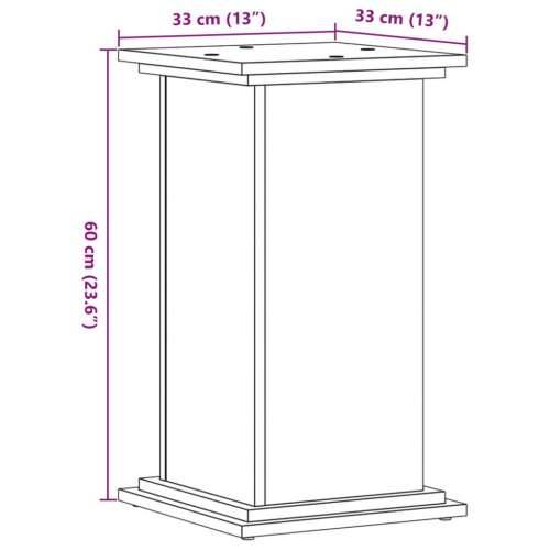 Stalak za biljke bijeli 33x33x60 cm konstruirano drvo - Bijela 33 x 33 x 60 cm 1 Cijena