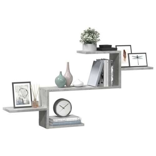 Zidna polica siva boja betona 104x15x49 cm konstruirano drvo - Beton siva 1 Cijena