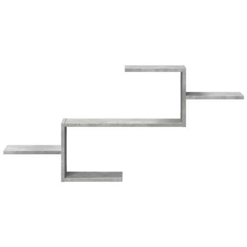 Zidna polica siva boja betona 104x15x49 cm konstruirano drvo - Beton siva 1 Cijena