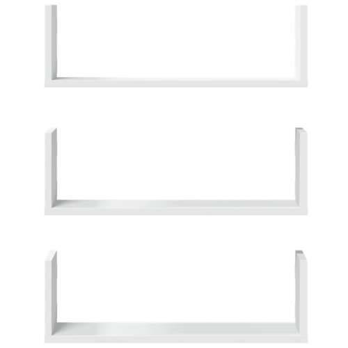 Zidne police 3 kom bijele 58 x 18 x 18 cm konstruirano drvo - Bijela 58 x 18 x 18 cm 1 Cijena