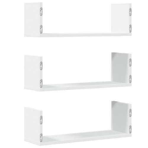 Zidne police 3 kom bijele 58 x 18 x 18 cm konstruirano drvo - Bijela 58 x 18 x 18 cm 1 Cijena