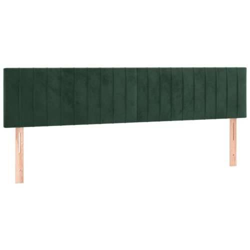Krevet s oprugama i madracem tamnozeleni 160x200 cm baršunasti - Tamnozelena 160 x 200 cm Okomite pruge Cijena