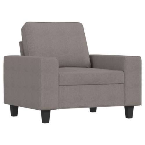 Fotelja s tabureom smeđesiva 60 cm od tkanine - Sivo-smeđa Cijena