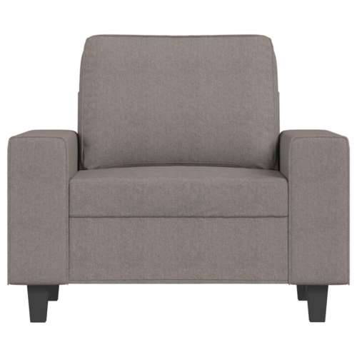 Fotelja s tabureom smeđesiva 60 cm od tkanine - Sivo-smeđa Cijena