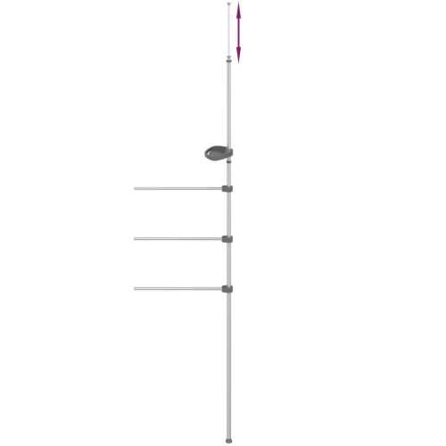 Držač za ručnike 47 x 280 cm aluminijski Cijena