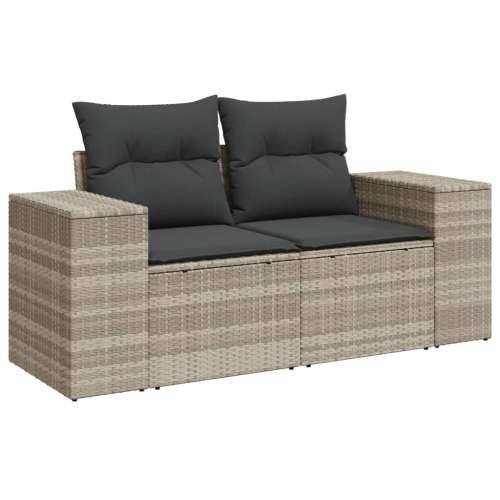 Vrtna garnitura - 6-dijelni set vrtnih sofa od poliratana s jastucima svjetlosivi - Svjetlosiva Sa stolom 1 Cijena