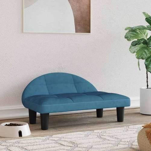 Krevet za pse plavi 70x52x30 cm baršunasti - Plava Baršun Cijena