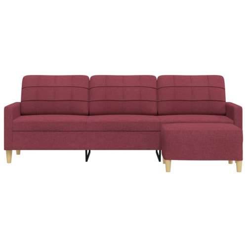 Trosjed s tabureom crvena boja vina 210 cm od tkanine - boja crnog vina 210 cm Cijena