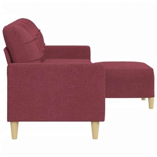 Trosjed s tabureom crvena boja vina 210 cm od tkanine - boja crnog vina 210 cm Cijena