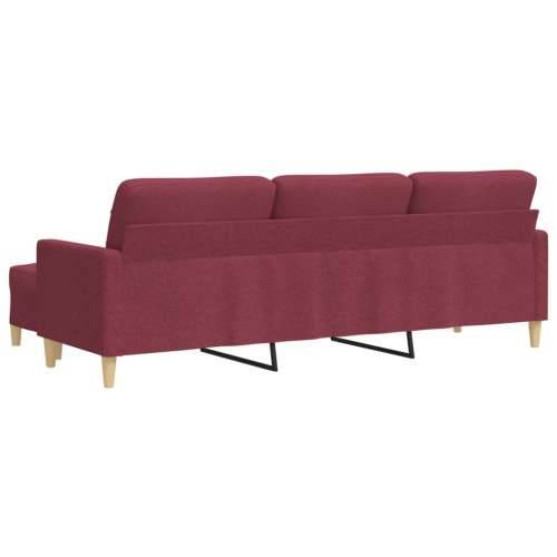 Trosjed s tabureom crvena boja vina 210 cm od tkanine - boja crnog vina 210 cm Cijena