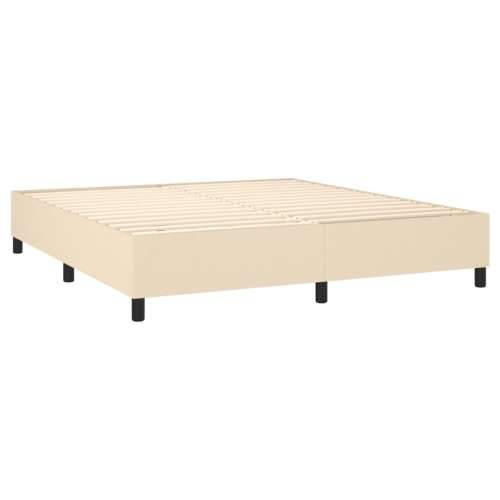 Krevet s oprugama i madracem krem 180x200 cm od tkanine - Krema 180 x 200 cm Okomite pruge Cijena