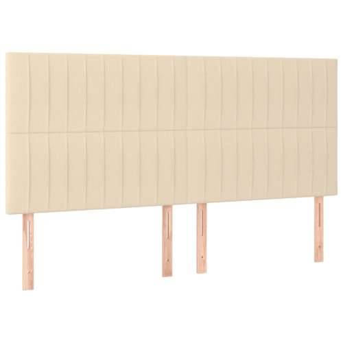 Krevet s oprugama i madracem krem 180x200 cm od tkanine - Krema 180 x 200 cm Okomite pruge Cijena